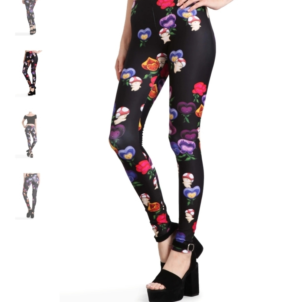POPRAGEOUS Dancing Mushrooms & Panises Legging XS